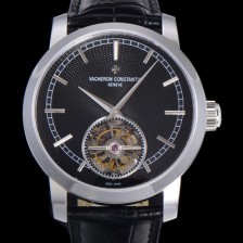 홍콩명품 [바쉐런콘스탄틴] 남성용 트레디셔널 투어빌론 수동기계식 42mm 가죽줄 블랙다이얼 vac25769  