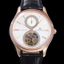 홍콩명품 [예거르꿀뜨르] 남성용 마스터 13234 E1 투어빌론(뚜르비용)  978F  42mm 18K 로즈골드 가죽줄 화이트다이얼 jag48650  