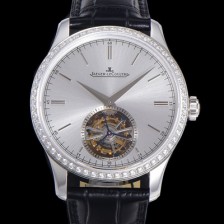 홍콩명품 [예거르꿀트르] 남성용 마스터 그랜드 트레디션 1662451 오토매틱 투어빌론 798타입  42mm 보석다이아드베젤 가죽시계 실버다이얼   jag18462  