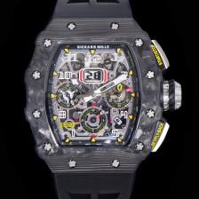 홍콩명품 [리차드밀레] 남성용 플라이백 RM11-03 오버사이즈 데이트 크로노그래프레드 포지드 카본 케이스 스켈레톤 다이얼 오토매틱 무브먼트 RIC08715  