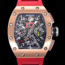 홍콩명품 [리차드밀레] 남성용 RM11 크로노그래프 오토매틱 18K 로즈골드 50미리 스켈래톤 블랙다이얼 RIC08718  