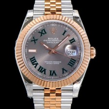 홍콩명품 [로렉스] 남성용 데이저스트 오토매틱 아시안2836-2/3235타입 41미리 18K옐루골드 투톤콤비 그레이다이얼rol42153  