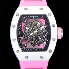 홍콩명품 [리차드밀레] 남성용 RM055 세라믹 제질 수동형 무브먼트 50미리 러버밴드 스켈레톤 다이얼 RIC78448  