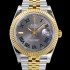 홍콩명품 [로렉스] 남성용 데이저스트 오토매틱 아시안2836-2/3235타입 41미리 18K옐루골드 투톤콤비 그레이다이얼 rol14706  