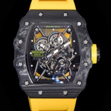 홍콩명품 [리차드밀레] 남성용 라파엘 나달 RM35-02 파트너십 기념 에디션!! 칼리버 RMAL1 100% 포지드 카본 케이스 스켈레톤 다이얼 오토매틱 무브먼트 RIC09600  