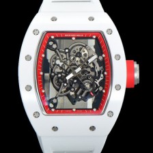 홍콩명품 [리차드밀레] 남성용 RM055 세라믹 제질 수동형 무브먼트 50미리 러버밴드 스켈레톤 다이얼 RIC09748  