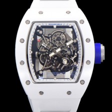 홍콩명품 [리차드밀레] 남성용 RM055 세라믹 제질 수동형 무브먼트 50미리 러버밴드 스켈레톤 다이얼 RIC01039  