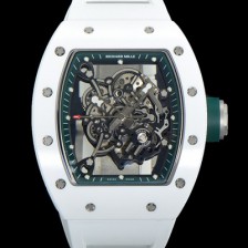 홍콩명품 [리차드밀레] 남성용 RM055 세라믹 제질 수동형 무브먼트 50미리 러버밴드 스켈레톤 다이얼 RIC00455  