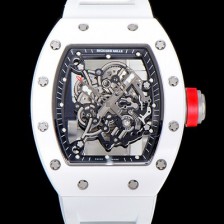 홍콩명품 [리차드밀레] 남성용 RM055 세라믹 제질 수동형 무브먼트 50미리 러버밴드 스켈레톤 다이얼 RIC04501  