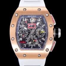 홍콩명품 [리차드밀레] 남성용 RM11 크로노그래프 오토매틱 18K 로즈골드 50미리 스켈래톤 블랙다이얼 RIC03003  