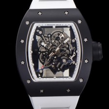 홍콩명품 [리차드밀레] 남성용 RM055 블랙 PVD코딩 스켈레톤 다이얼 러버 스트랩 기계식 수동형 무브먼트 RIC07172  