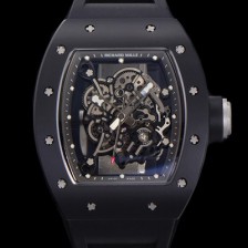 홍콩명품 [리차드밀레] 남성용 RM055 블랙 PVD코딩 스켈레톤 다이얼 러버 스트랩 기계식 수동형 무브먼트 RIC07650  