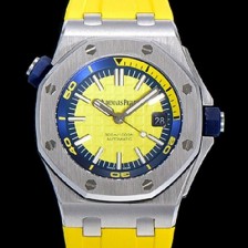 홍콩명품 [오데마피게] 남성용 옐로 세라믹 다이버!!로얄오크 오프쇼어15710ST.OO.A038CA.01 옐로 와플 다이얼 오토매틱 무브먼트 AUD12247  
