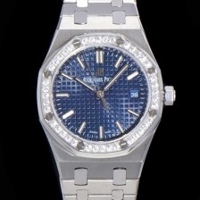 홍콩명품 [오데마피게] 여성용 로얄오크 점보 엑스트라씬 오토매틱 34미리 블루다이얼 AUD87437  