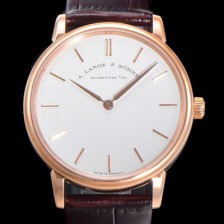 홍콩명품 [아랑게운트죄네] 남성용 색소니아 씬 211.033 랑게 39미리 18k 로즈골드 화이트 다이얼 오토매틱 무브먼트 LAN40875  