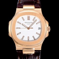 홍콩명품 [파텍필립] 남성용 노틸러스 5711J 암스테르담 빈티지 18k로즈골드 Cal.324 S C타입무브 오토매틱 40미리 가죽스트랩/줄 화이트다이얼 PAT79935  