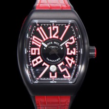 홍콩명품 [프랭크뮬러] 남성용 V 45 SC DT 뱅가드 2824 므브먼트 오토매틱 44미리 PVD코팅 케이스 러버밴드 블랙다이얼 FRA75499  