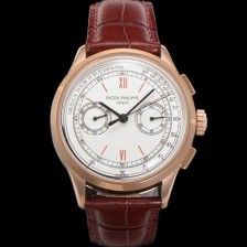 홍콩명품 [파텍필립] 남성용 컴플리케이션 5170G 크로노그래프 18k로즈골드 오토매틱 7750 타입 39mm 가죽줄 화이트 다이얼 pat2207  