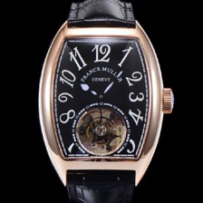홍콩명품 [프랭크뮬러] 남성용 그랜드 컴플리케이션 뚜르비용 18K 로즈골드 가죽줄 블랙다이얼 FRA70350  