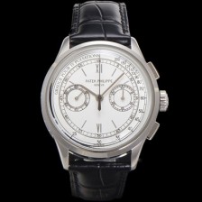 홍콩명품 [파텍필립] 남성용 컴플리케이션 5170G 크로노그래프 오토매틱 7750 타입 39mm 가죽줄 화이트 다이얼 pat2205  