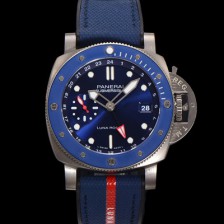 홍콩명품 [파네라이] 남성용 서브머시블 GMT 루나로사 티타니오 PAM01507 티타늄소재 42mm 오토매틱 Cal P. 900 타입 블루 다이얼 pan5228  