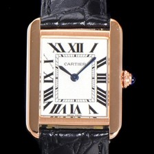 홍콩명품 [까르띠에] 여성용 신상 탱크 W5200005 악어가죽  31mm 로즈골드 화이트 다이얼 쿼츠므브먼트 CAR01572  