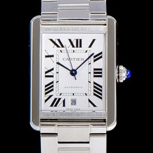 홍콩명품 [까르띠에] 남성용 탱크 솔로 W5200028 로마 인덱스 40mm 화이트 다이얼 오토매틱 스틸 CAR09969  