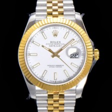 홍콩명품 [로렉스] 남성용 904L스틸!! 2022신형 데이져스트 41mm II 126333 !! 18K 옐로골드 화이트 다이얼 브레이슬릿 신형 Cal.3235 오토매틱 무브먼트 ROL09323  