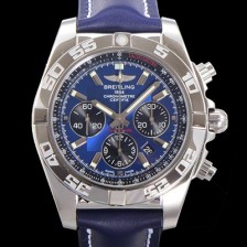 홍콩명품 [브라이틀링] 남성용 윈드라이더 크로노맷 오토매틱 ETA-7750 기계식 44mm 가죽줄 블루다이얼 bre9511  