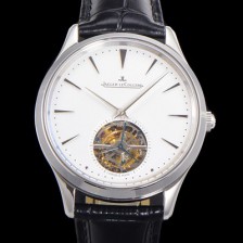 홍콩명품 [예거 르꿀르뜨] 남성용 마스터 울트라 씬 투어빌론 43mm 가죽줄 화이트다이얼 jag3991  