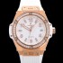 홍콩명품 [휴블렛] 남여공용 빅뱅 오토매틱 HUB1710타입 39mm 다이아/보석 세팅 로즈골드  우레탄밴드  화이트다이얼 hub3521  