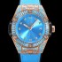 홍콩명품 [휴블렛] 남여공용 빅뱅 오토매틱 HUB1710타입 39mm 다이아/보석 세팅 로즈골드 우레탄/가죽 믹스밴드 블루다이얼 hub9312  