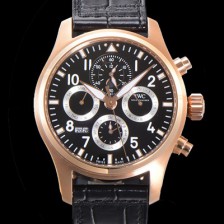 홍콩명품 [아이더블유씨] 남성용 파일럿 41mm 오토매틱 89630 타입 18K 로조골드 가죽줄 블랙다이얼 iwc1291  