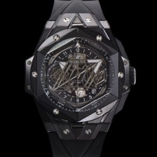 홍콩명품 [휴블렛] 남성용 위블러 빅뱅 상블루 오토매틱 HUB1240타입 풀세라믹 블랙메직 45mm 우레탄줄 블랙다이얼  hub1231  