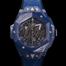 홍콩명품 [휴블렛] 남성용 위블러 빅뱅 상블루 오토매틱 HUB1240타입 풀세라믹 블루메직 45mm 우레탄줄 블루다이얼  hub9519  