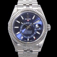 홍콩명품 [로렉스] 남성용 스카이-더웰러 오이스터 오토매틱 Cal.9001 타입 42mm 메탈줄 블루다이얼 rol1131  