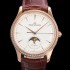 홍콩명품 [예거 르꿀르뜨] 남성용 마스터 울트라 씬 문페이즈 오토매틱 925타입 18K로즈골드/다이아몬드 베젤 39mm 가죽줄 화이트다이얼 jag1519  