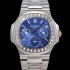 홍콩명품 [파텍필립] 남성용 Ref.5740 노틸러스 문페이즈 오토매틱 Cal.240 Q타입 40mm 다이아몬드/쥬얼 메탈줄  블루다이얼 pat1912  