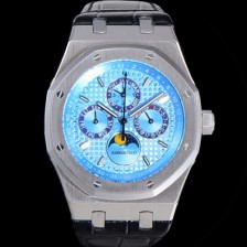 홍콩명품 [오데마피게] 남성용 로얄오크 퍼펙츄얼 캘린더 41mm 오토매틱 T5134 타입 가죽줄 블루다이얼 aud1513  