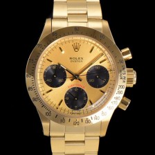 홍콩명품 [로렉스] 남성용 1965년 모델 클래식  코스모그래프 데이토나  Ref.6239 수동감기/기계식 37mm 18K옐루골드 스크류 다운 푸셔 메탈줄 골드다이얼 rol1235  