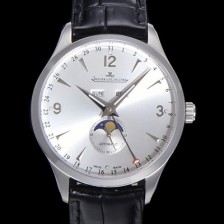 홍콩명품 [예거르꿀뜨르] 남성용 마스터 캘린더 문페이즈  오토매틱 866 39mm 가죽줄 실버다이얼 jag5125  