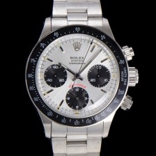 홍콩명품 [로렉스] 남성용 1965년 모델 클래식 코스모그래프 데이토나 Ref.6241 수동감기/기계식 37mm 스크류 다운 푸셔 메탈줄 화이트다이얼 rol1193  
