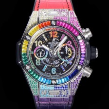 홍콩명품 [휴블렛] 남성용 빅뱅 유니코 45mm 오토매틱 HUB1280 타입 다이아몬드 풀케이스 러버줄 스켈래톤 다이얼  hub5125  