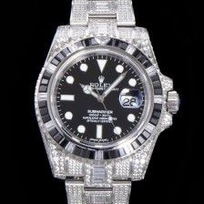 홍콩명품 [로렉스] 남성용 서브마리너 풀 다이아몬드 셋팅 오토매틱 Cal.3135 무브 40mm 블랙다이얼 rol5113  