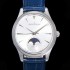홍콩명품 [예거르꿀뜨르] 남성용 마스터 울트라 씬 문페이즈 39mm 오토매틱 866타입 가죽줄 화이트다이얼 jag3211  