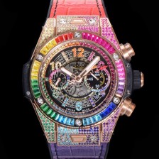 홍콩명품 [휴블렛] 남성용 빅뱅 유니코  45mm 오토매틱 HUB1280 타입 18K 로즈골드/다이아몬드 풀케이스 러버줄 스켈래톤 다이얼  hub2151  