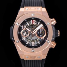 홍콩명품 [휴블렛] 남성용 빅뱅 유니코 45mm 오토매틱 HUB1242 타입 18K 로즈골드 러버줄 스켈래톤 다이얼  hub9293  