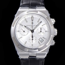 홍콩명품 [바쉐런콘스탄틴] 남성용 오버시즈 크로노그래프 42mm 오토매틱 5500S 가죽줄 화이트다이얼 vac1235  