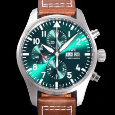 홍콩명품 [아이더블유씨] 남성용 파일럿 생텍쥐베리 어린왕자 한정판 에디션!! IW377714 데이 & 데이트 크로노그래프 그린 다이얼 오토매틱 무브먼트 IWC0123  