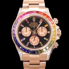 홍콩명품 [로렉스] 남성용 데이토나 오이스터 다이아/큐빅 ETA7750-2 타입 오토매틱 크로노그래프 40mm 18K 로즈골드 블랙다이얼 rol4604  